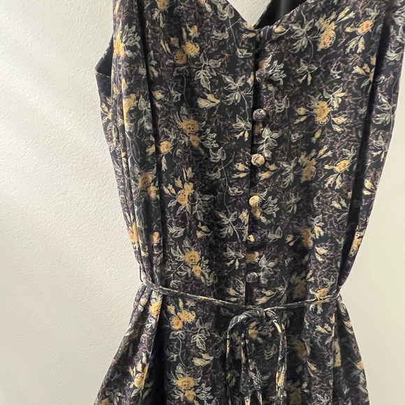 Frank & Oak Black Floral Flowy Wide Leg Jumper - Picture 8 of 9